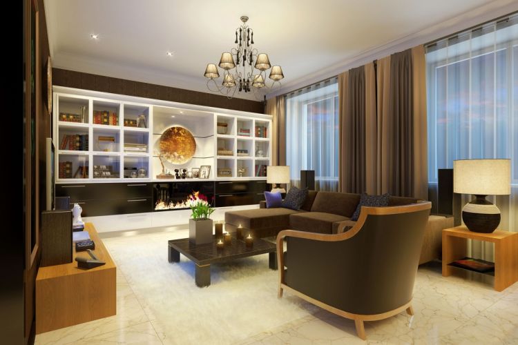 Большая гостиная - лучшие варианты оформления, стильные идеи дизайна и современные стили для гостиной (100 фото)